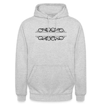 Exemple de modèle - Sweat-shirt à capuche unisexe - gris clair chiné - Devant - Alina (178cm) & Michal (187cm)