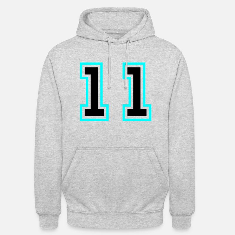 Symbole à 11 chiffres - Sweat-shirt à capuche unisexe - gris clair chiné