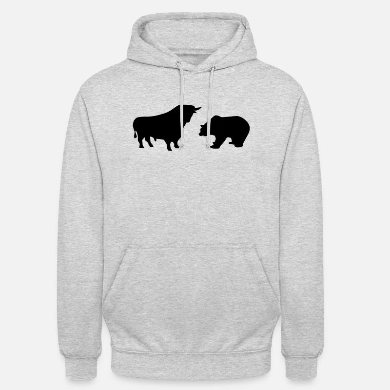 Bear bull - Unisex Hoodie - light heather grey
