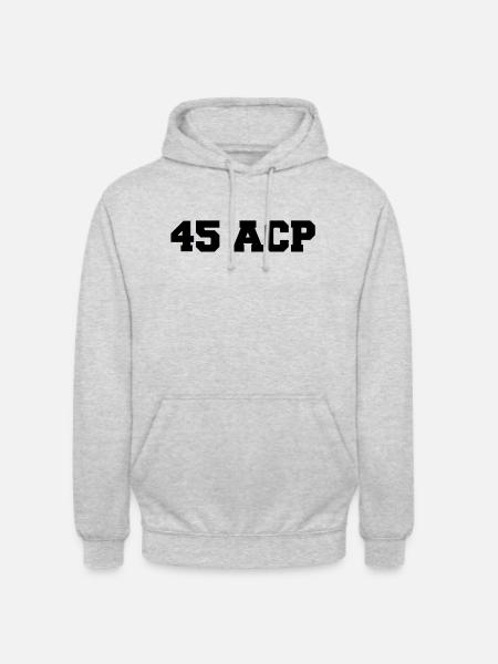 Just 45ACP black - Unisex Hoodie - Hellgrau meliert
