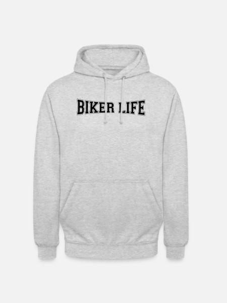Biker Life - Unisex Hoodie - Hellgrau meliert