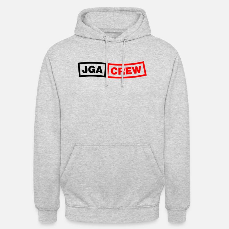 JGA Crew - Emblem 2C - Unisex Hoodie - Hellgrau meliert