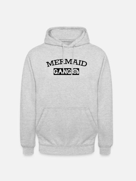 "Mermaid Gang" fille de sirène - Sweat-shirt à capuche unisexe - gris clair chiné