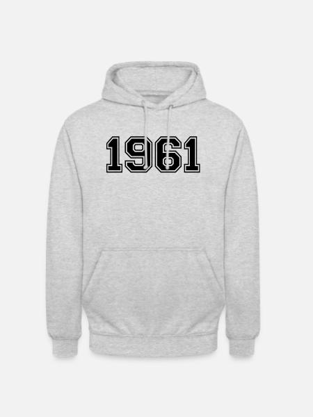 1961 - Unisex Hoodie - Hellgrau meliert