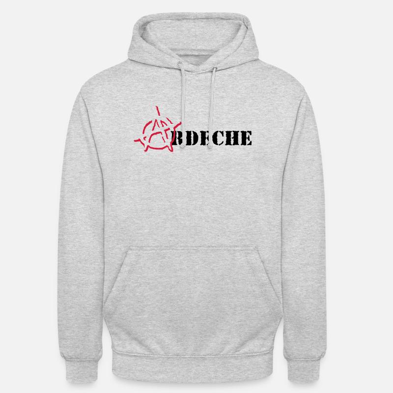 Anarchy Ardeche - Sweat-shirt à capuche unisexe - gris clair chiné