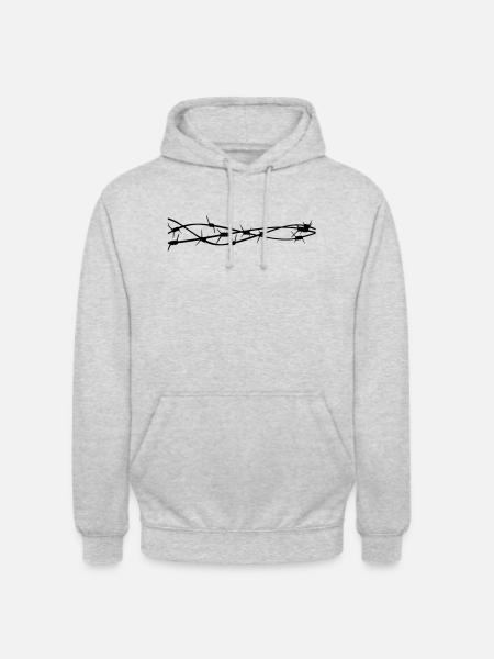 Barbed wire - Unisex Hoodie - light heather grey