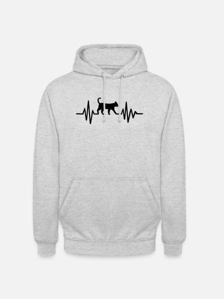 Cat - Unisex Hoodie - light heather grey