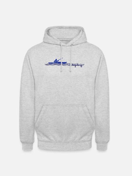 Wanderkajak - Unisex Hoodie - Hellgrau meliert