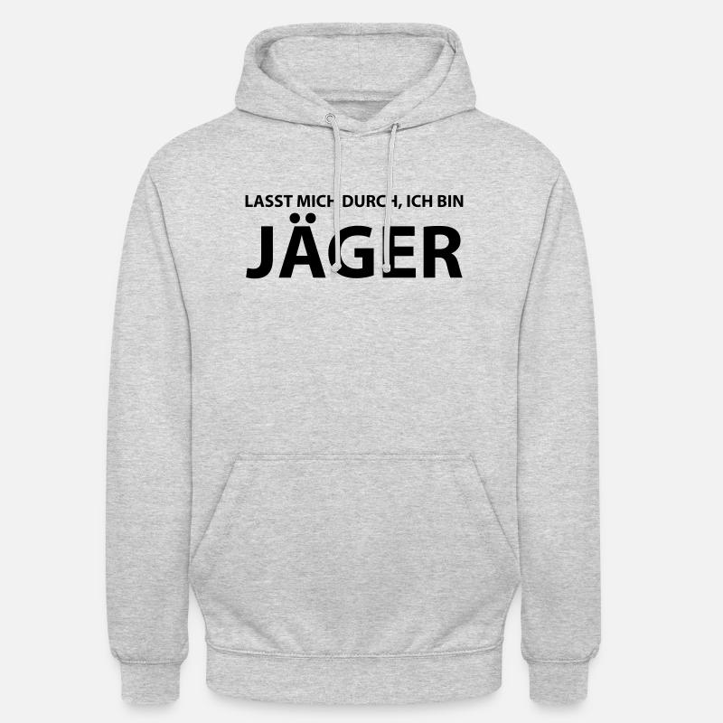 jäger - Sweat-shirt à capuche unisexe - gris clair chiné