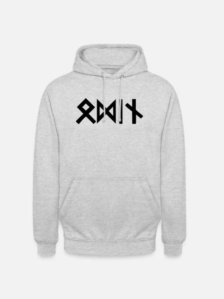 Odin Runen - Unisex Hoodie - Hellgrau meliert