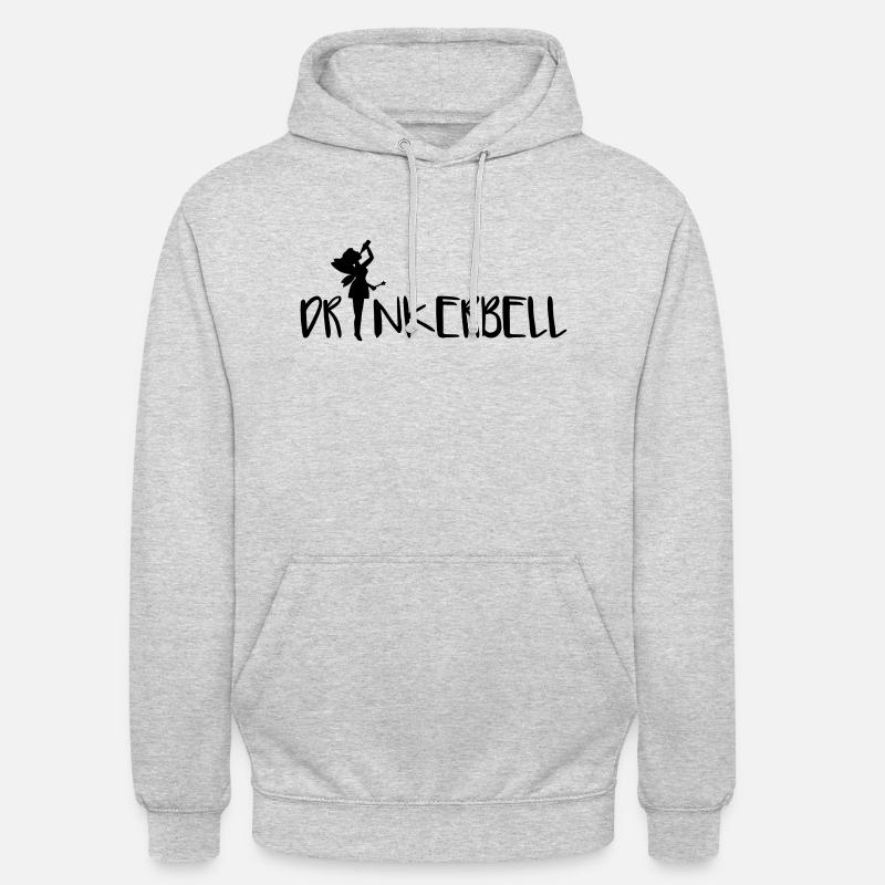 Drinkerbell - Sweat-shirt à capuche unisexe - gris clair chiné