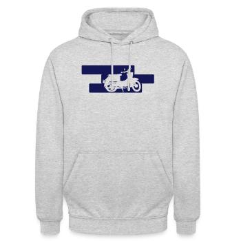 Schwalbe KR50 - Unisex Hoodie - Hellgrau meliert - Vorne - Alina (178cm) & Michal (187cm)
