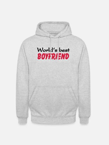 World's best Boyfriend - Sweat-shirt à capuche unisexe - gris clair chiné