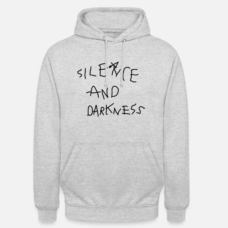 silence - Sweat-shirt à capuche unisexe - gris clair chiné