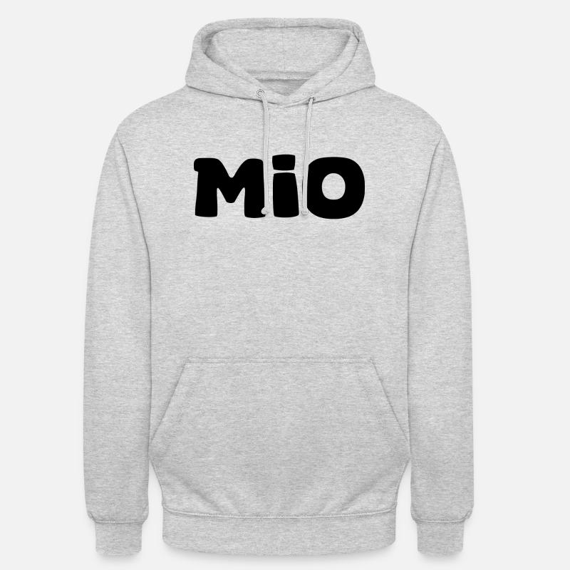 Nom - Mio - Sweat-shirt à capuche unisexe - gris clair chiné