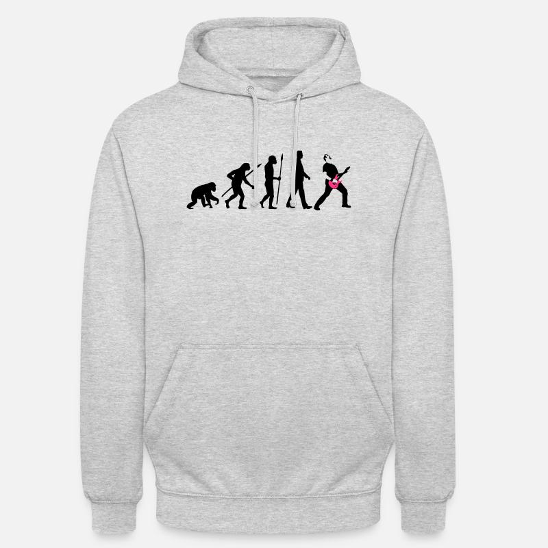 evolution_rocks_032012_a_2c - Unisex Hoodie - Hellgrau meliert