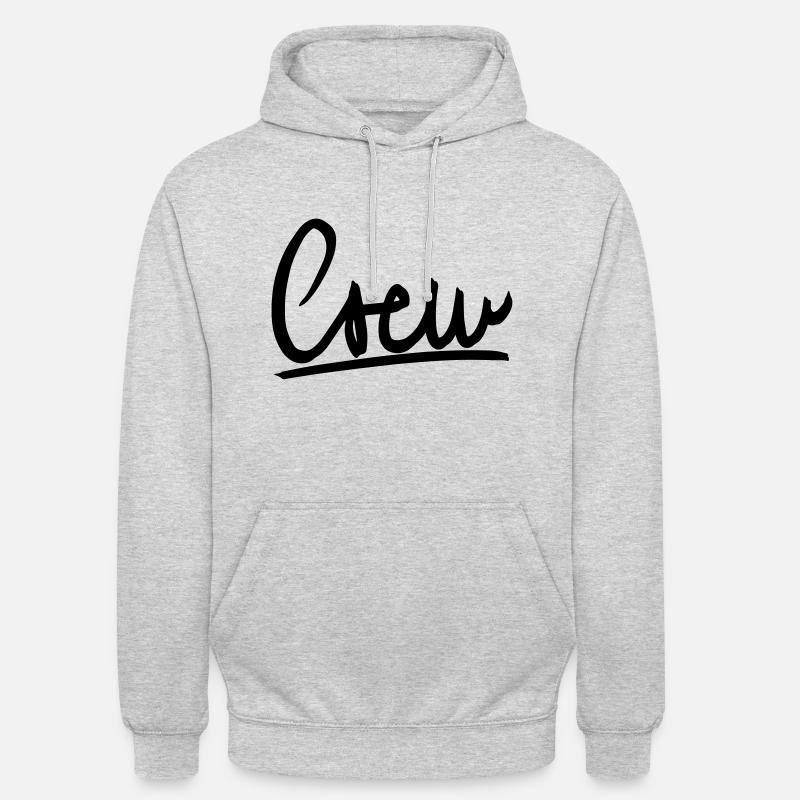 écriture de l'équipage - Sweat-shirt à capuche unisexe - gris clair chiné