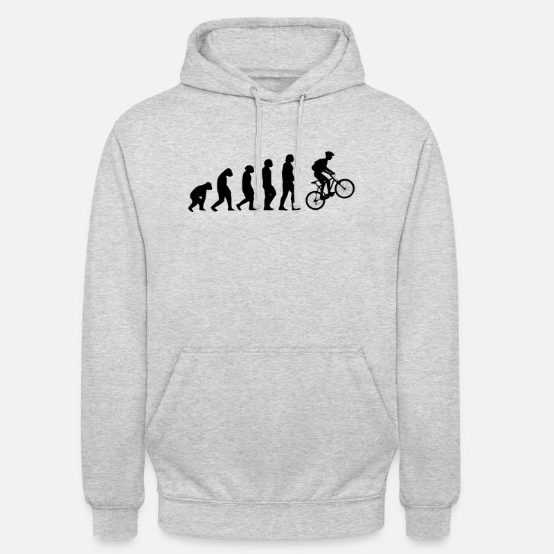 Evolution Evolution Bike VTT VTT - Sweat-shirt à capuche unisexe - gris clair chiné