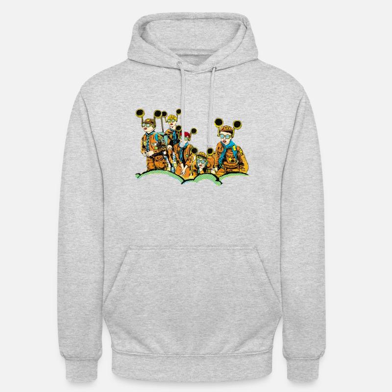 Lunettes de musique nerd - Sweat-shirt à capuche unisexe - gris clair chiné