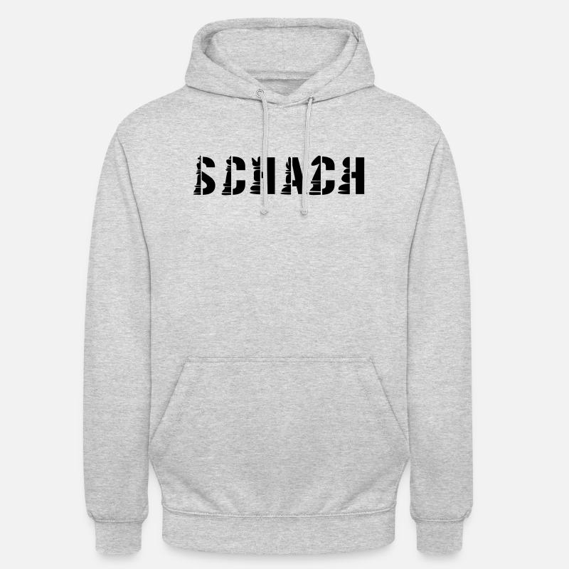 échecs - Sweat-shirt à capuche unisexe - gris clair chiné