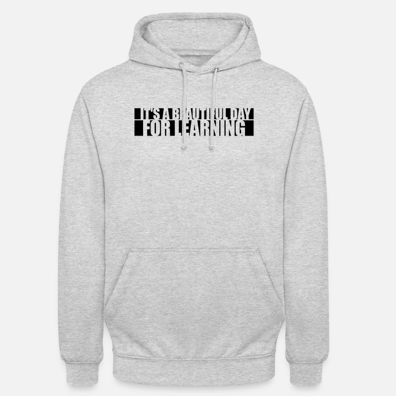 belle journée pour apprendre - Sweat-shirt à capuche unisexe - gris clair chiné