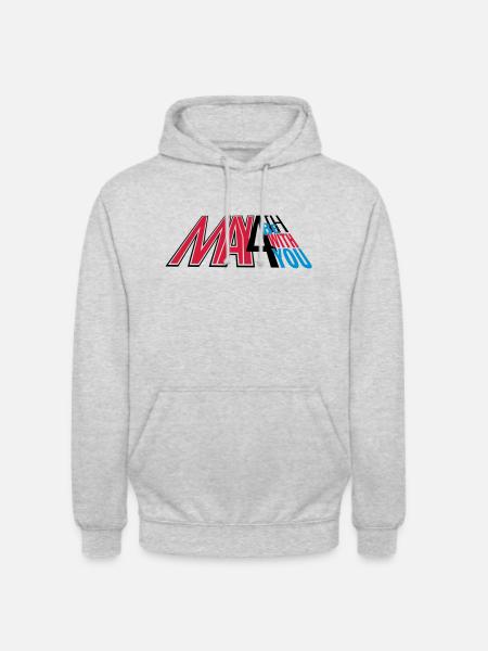 may4th_vec_3 de - Unisex Hoodie - Hellgrau meliert