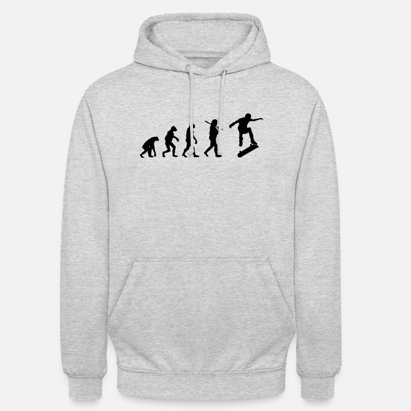Evolution skate - Unisex Hoodie - Hellgrau meliert