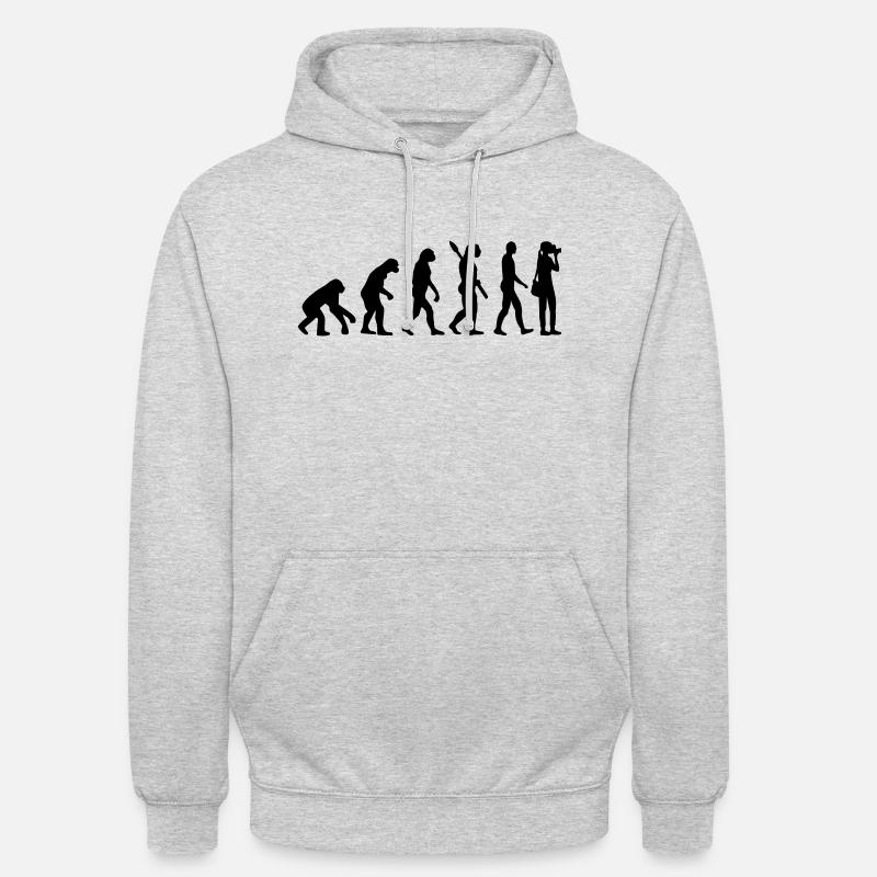 Photographe - Sweat-shirt à capuche unisexe - gris clair chiné