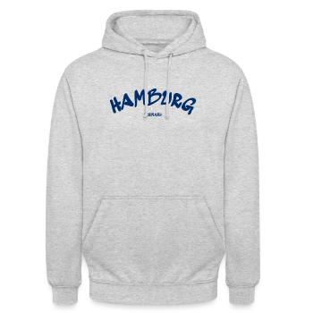 Hambourg - Ville hanséatique - Allemagne - Allemagne - Sweat-shirt à capuche unisexe - gris clair chiné - Devant - Alina (178cm) & Michal (187cm)