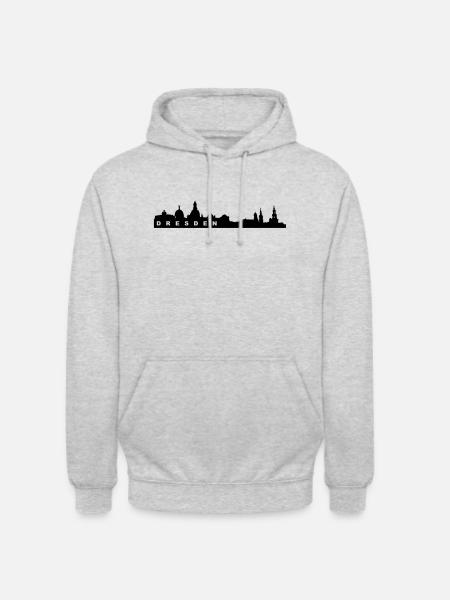 Dresden Skyline - Unisex Hoodie - light heather grey