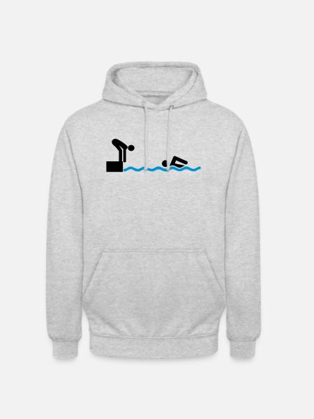 schwimmen Staffel - Unisex Hoodie - light heather grey