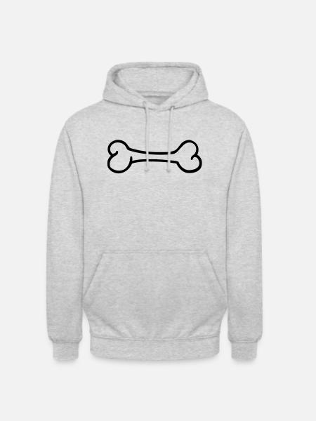 Knochen - Unisex Hoodie - Hellgrau meliert