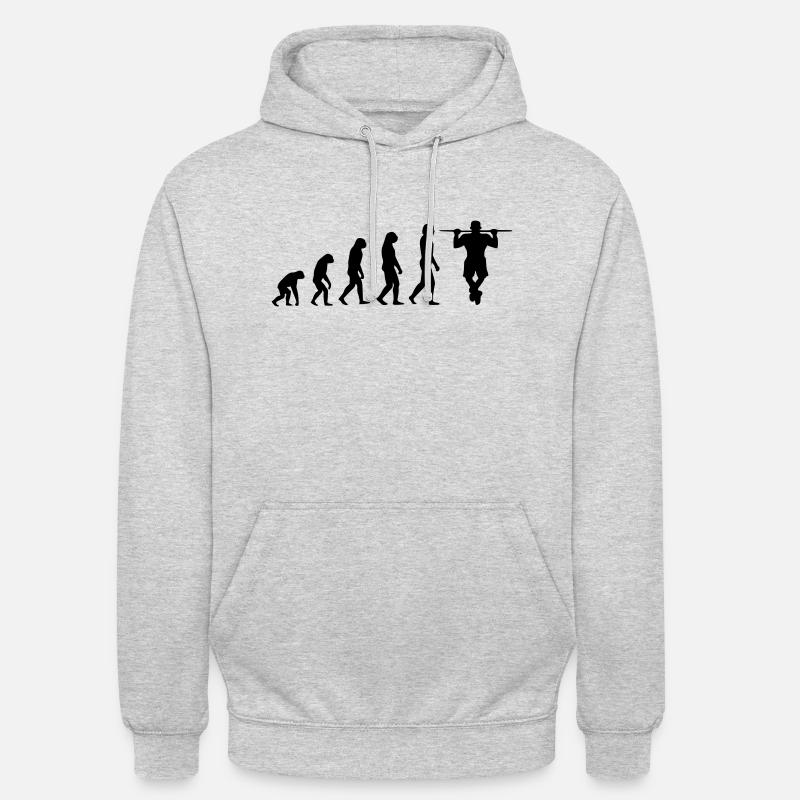 Evolution Calisthenics - Sweat-shirt à capuche unisexe - gris clair chiné
