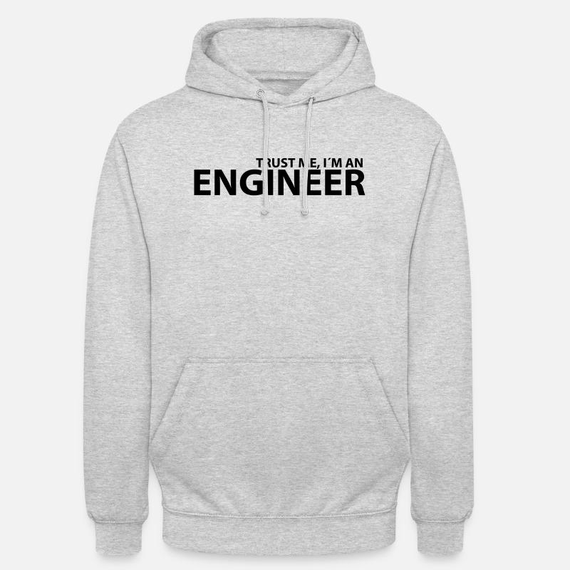 engineer - Sweat-shirt à capuche unisexe - gris clair chiné