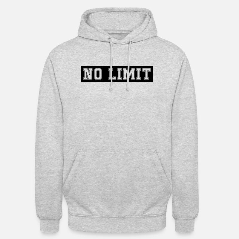 Pas de limite - Sweat-shirt à capuche unisexe - gris clair chiné