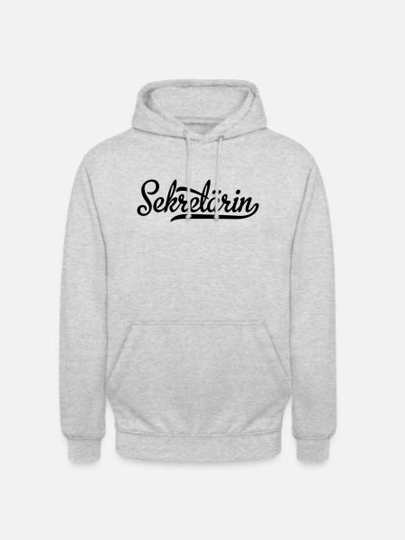 Sekretärin - Unisex Hoodie - Hellgrau meliert