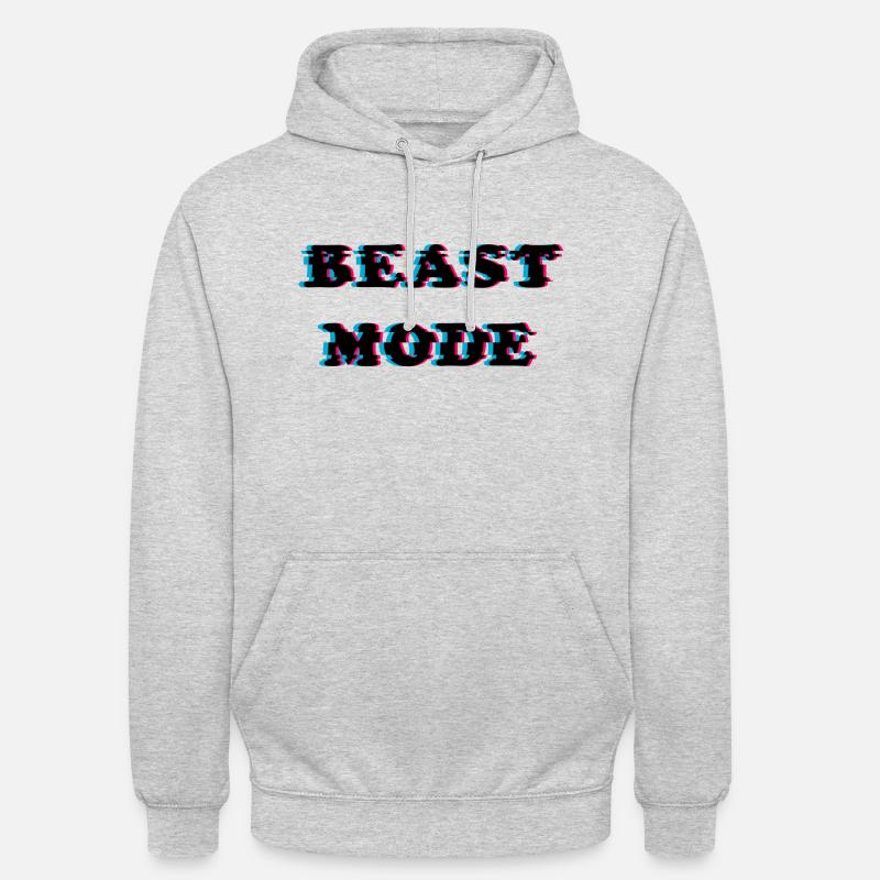Beast Mode / Mode Bête - Sweat-shirt à capuche unisexe - gris clair chiné