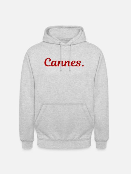 Cannes - Sweat-shirt à capuche unisexe - gris clair chiné
