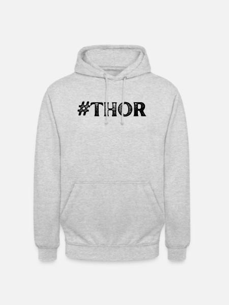 #THOR VIKING - Sweat-shirt à capuche unisexe - gris clair chiné