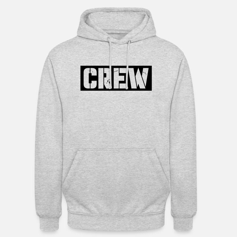 Conception de l’équipage - Sweat-shirt à capuche unisexe - gris clair chiné