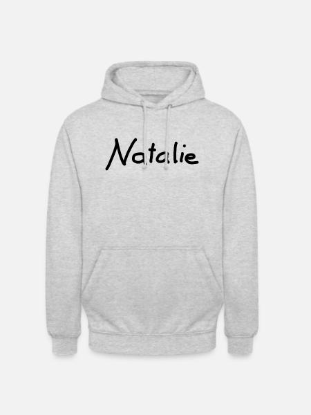 Natalie - Unisex Hoodie - Hellgrau meliert
