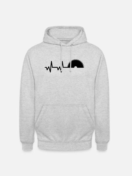 heartbeat saw - Unisex Hoodie - light heather grey