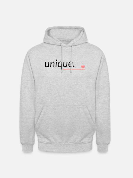 unique unique saying - Unisex Hoodie - light heather grey