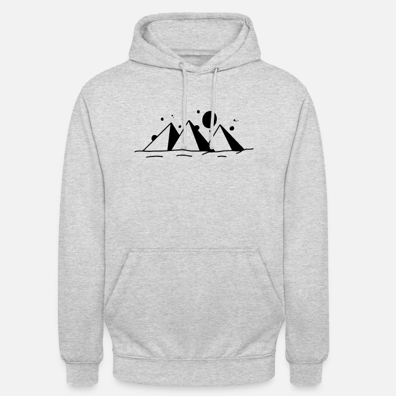Pyramide - Sweat-shirt à capuche unisexe - gris clair chiné