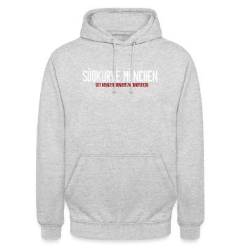 Südkurve München seit 1972 - Unisex Hoodie - Hellgrau meliert - Vorne - Alina (178cm) & Michal (187cm)