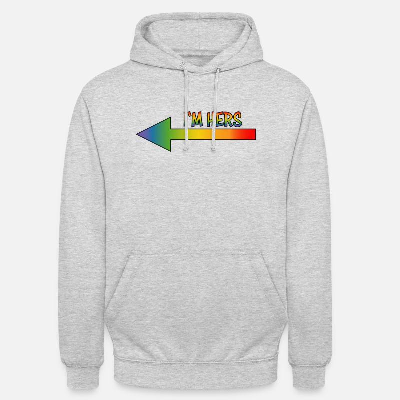 JE SUIS LA SIENNE - Sweat-shirt à capuche unisexe - gris clair chiné