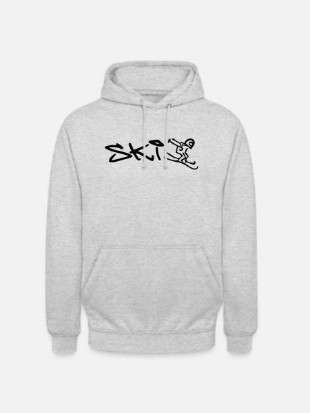Winter Ski Downhill - Unisex Hoodie - light heather grey