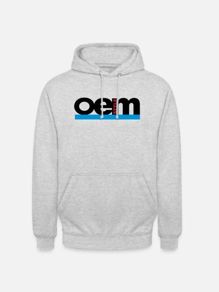 OEM Style - Unisex Hoodie - Hellgrau meliert