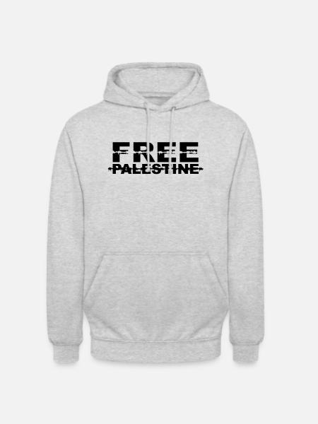 free palestine - Sweat-shirt à capuche unisexe - gris clair chiné