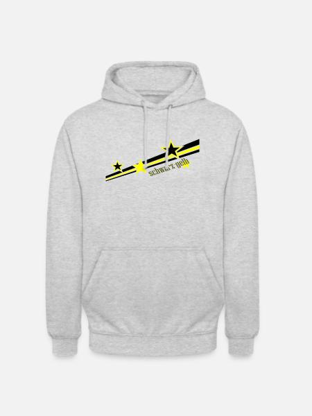 black yellow - Unisex Hoodie - light heather grey